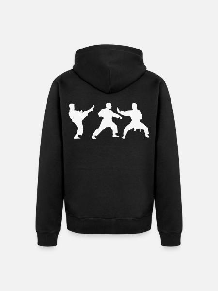 Karate - Unisex Premium Organic Zip Hoodie - black