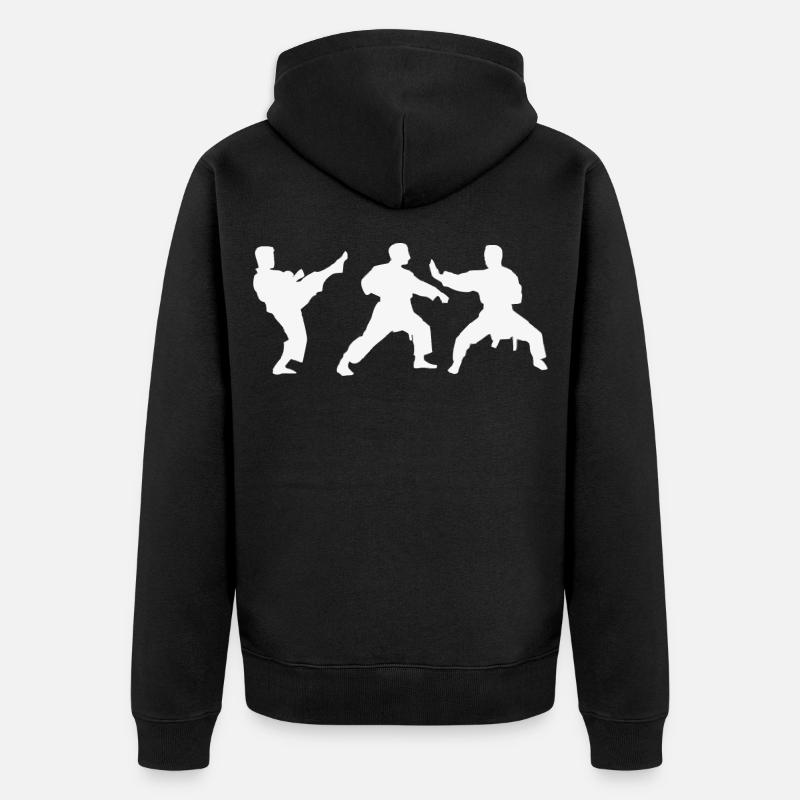 Karate - Unisex Premium Bio Zip Hoodie - Schwarz