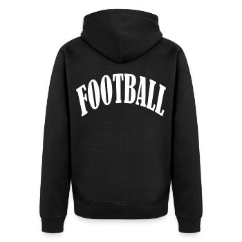football fan highschool springbreak goal sticker - Unisex Premium Organic Zip Hoodie - black - Back - Nico (187cm)