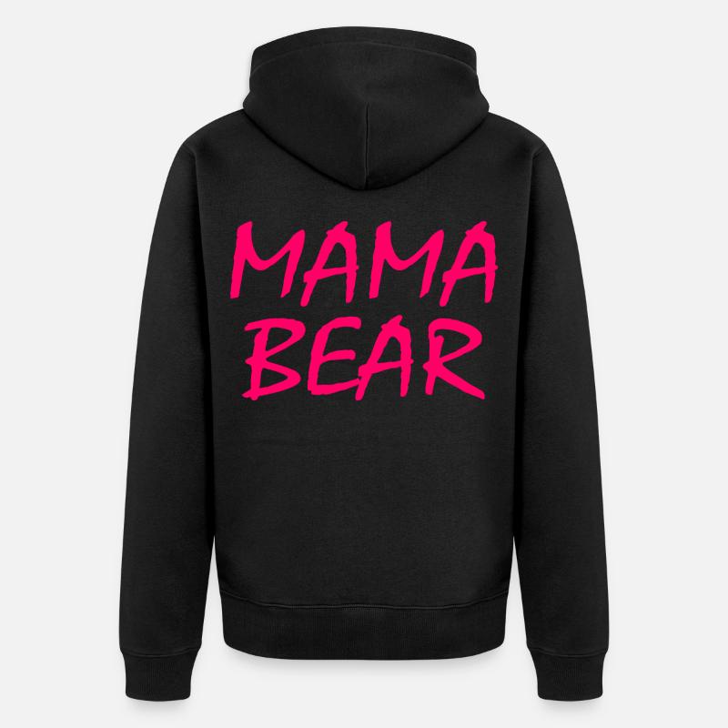 Mama bear - Veste à capuche bio Premium Unisexe - noir