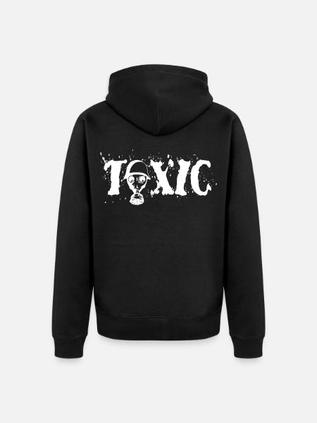 Toxic Grunge Gas Mask - Unisex Premium Organic Zip Hoodie - black