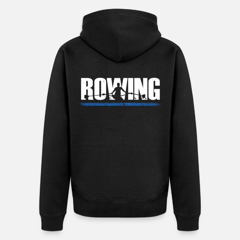 Rameur Aviron Rowing Row Aviron - Veste à capuche bio Premium Unisexe - noir