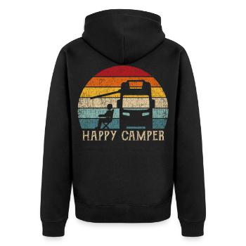 Voyage en caravane en camping caravane en camping-car - Veste à capuche bio Premium Unisexe - noir - Dos - Nico (187cm)