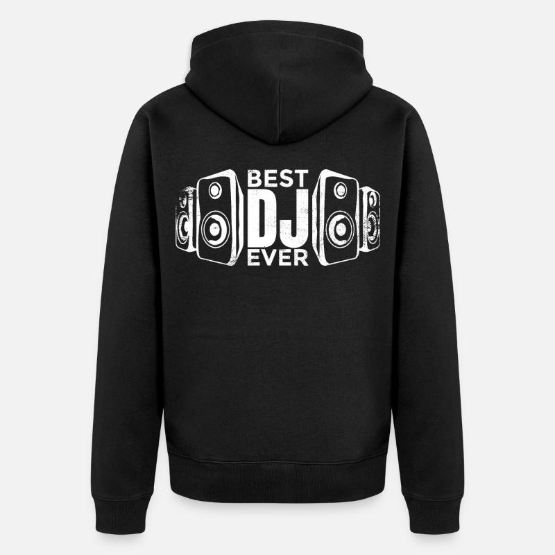 Bester DJ - Unisex Premium Bio Zip Hoodie - Schwarz