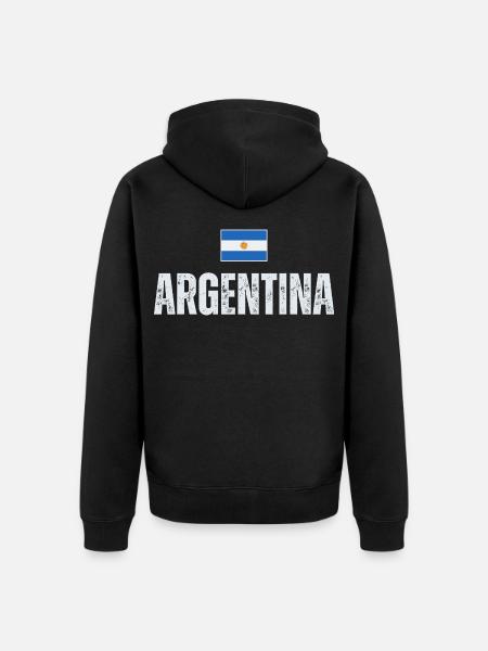 Argentine pride, I love Argentina - Unisex Premium Organic Zip Hoodie - black
