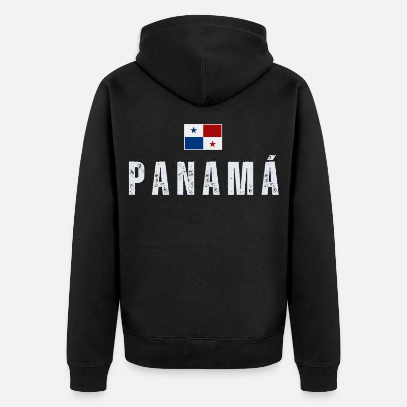 Drapeau du Panama, J’aime le Panama - Veste à capuche bio Premium Unisexe - noir