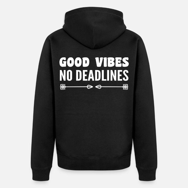 No deadlines - Veste à capuche bio Premium Unisexe - noir