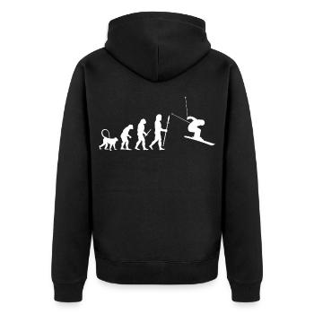 Évolution du ski - Veste à capuche bio Premium Unisexe - noir - Dos - Nico (187cm)