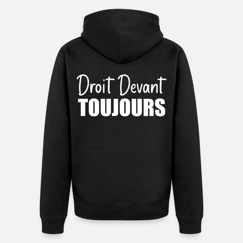 Droit devant, toujours. - Veste à capuche bio Premium Unisexe - noir