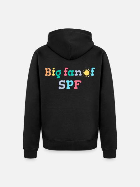SPF Sonnenschutz Fan Sommer Sonne - Unisex Premium Bio Zip Hoodie - Schwarz