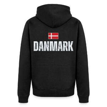 Fierté danoise, fier Danois - Veste à capuche bio Premium Unisexe - noir - Dos - Nico (187cm)