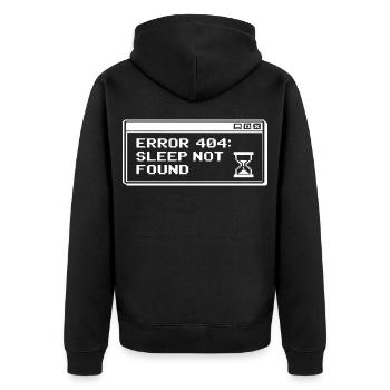 404 Pixel Sleep Not Found - Veste à capuche bio Premium Unisexe - noir - Dos - Nico (187cm)