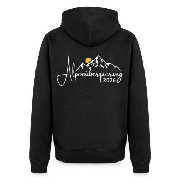 Traversée des Alpes 2026 - Randonnée - Veste à capuche bio Premium Unisexe - noir - Dos - Nico (187cm)