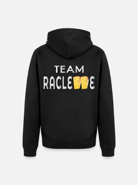 Team Raclette Käse - Unisex Premium Bio Zip Hoodie - Schwarz
