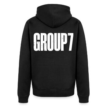 Funny Group 7 67 Meme Halloween Costume - Unisex Premium Organic Zip Hoodie - black - Back - Nico (187cm)