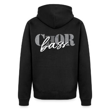 Basse de chœur - Veste à capuche bio Premium Unisexe - noir - Dos - Nico (187cm)