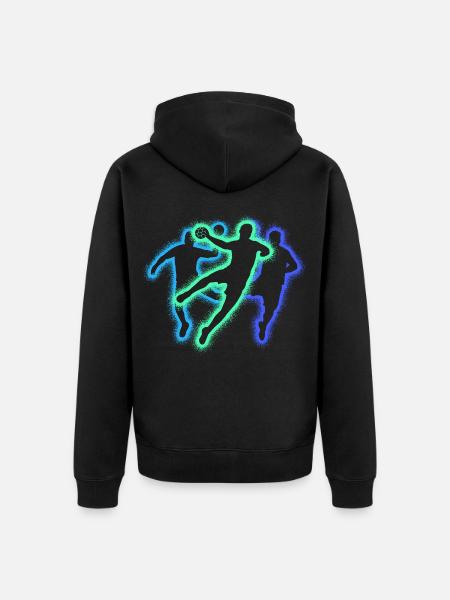 Handballspieler Handballer Jungen Handball - Premium økologisk unisex-hættejakke - sort