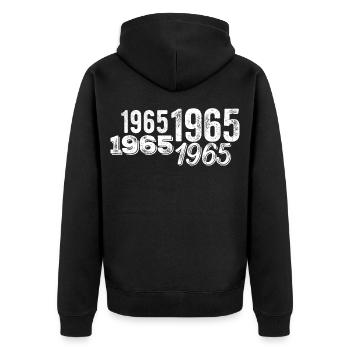 1965 - Veste à capuche bio Premium Unisexe - noir - Dos - Nico (187cm)