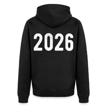 2026 - Veste à capuche bio Premium Unisexe - noir - Dos - Nico (187cm)
