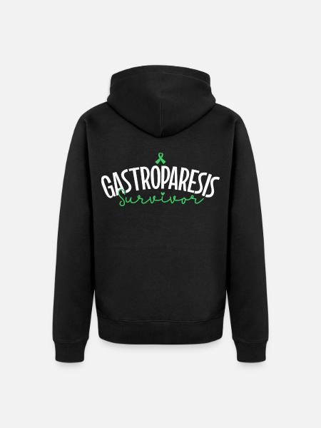 Gastroparese Überlebende - Stolz zeigen - Unisex Premium Bio Zip Hoodie - Schwarz