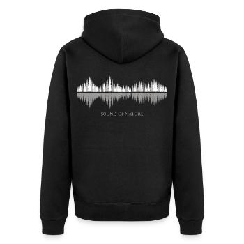 Bruit de la nature - hiver - Veste à capuche bio Premium Unisexe - noir - Dos - Nico (187cm)