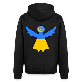 Ukraine - Veste à capuche bio Premium Unisexe - noir - Dos - Nico (187cm)