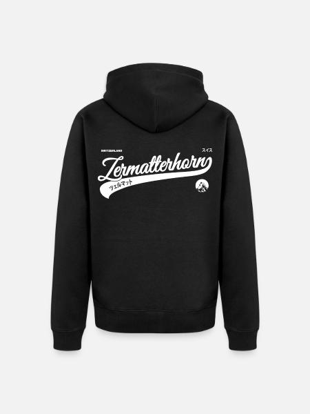 ZERMATTERHORN - Unisex Premium Bio Zip Hoodie - Schwarz