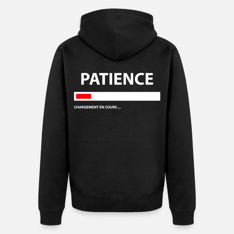 Loading Patience - Veste à capuche bio Premium Unisexe - noir