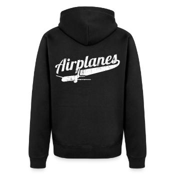 Avions - Veste à capuche bio Premium Unisexe - noir - Dos - Nico (187cm)