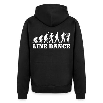 Vintage Evolution - Danse en ligne - Cadeau - Veste à capuche bio Premium Unisexe - noir - Dos - Nico (187cm)