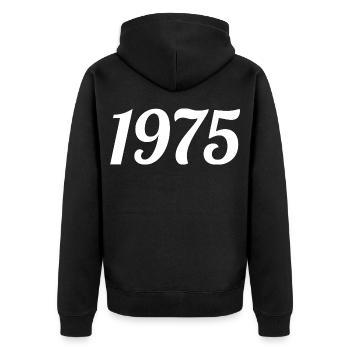 1975 - Veste à capuche bio Premium Unisexe - noir - Dos - Nico (187cm)