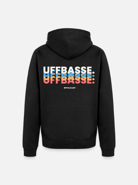 Pfalzlust Uffbasse - Unisex Premium Bio Zip Hoodie - Schwarz