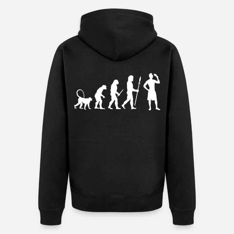 Évolution de la crème glacée - Veste à capuche bio Premium Unisexe - noir