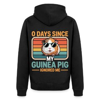0 jours depuis que mon cochon d’Inde m’a ignoré Cochon d’Inde - Veste à capuche bio Premium Unisexe - noir - Dos - Nico (187cm)