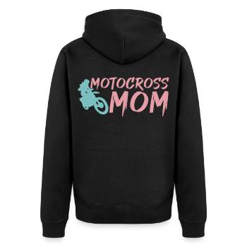 Maman de motocross - Veste à capuche bio Premium Unisexe - noir - Dos - Nico (187cm)