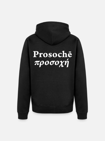 Prosoche Stoicism - Unisex Premium Organic Zip Hoodie - black