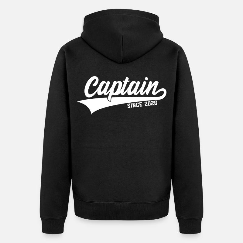 CAPITAINE DEPUIS 2026 KAPITÄN - Veste à capuche bio Premium Unisexe - noir