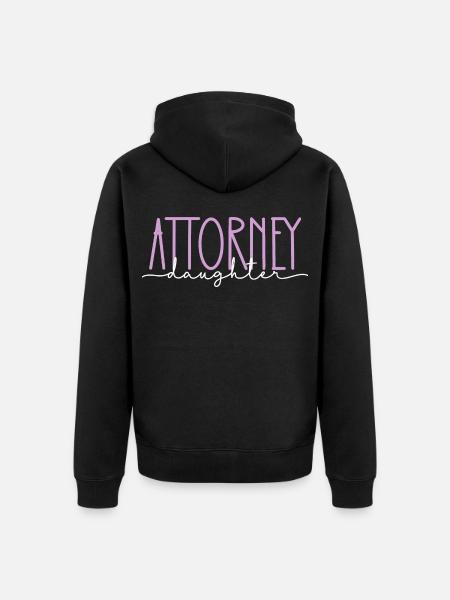 Avocat Fille Fière Cadeau Mignon - Veste à capuche bio Premium Unisexe - noir