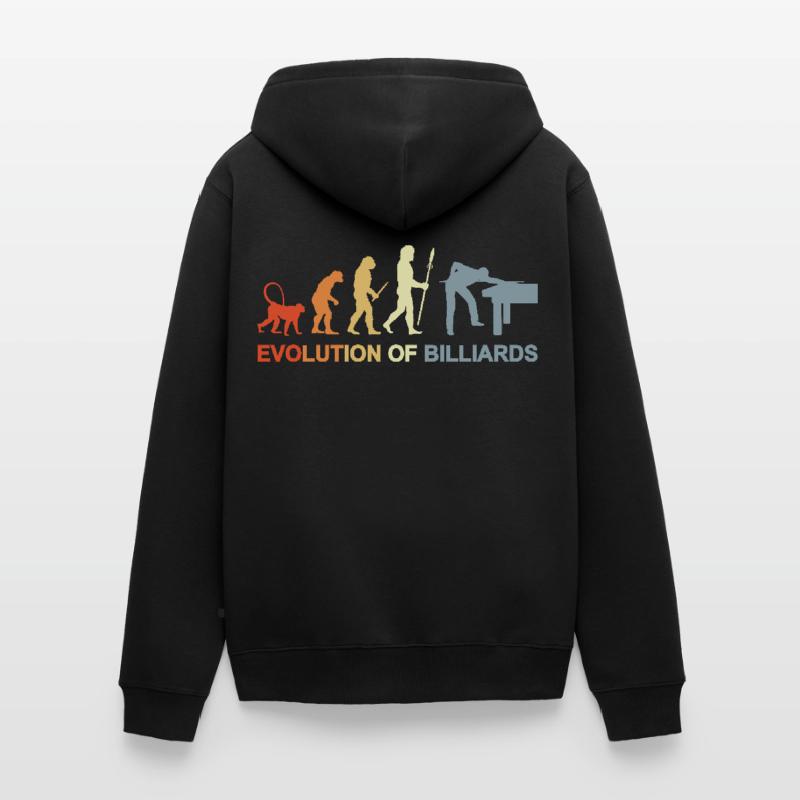 Pool Billard Evolution Unisex Premium Bio Zip Hoodie