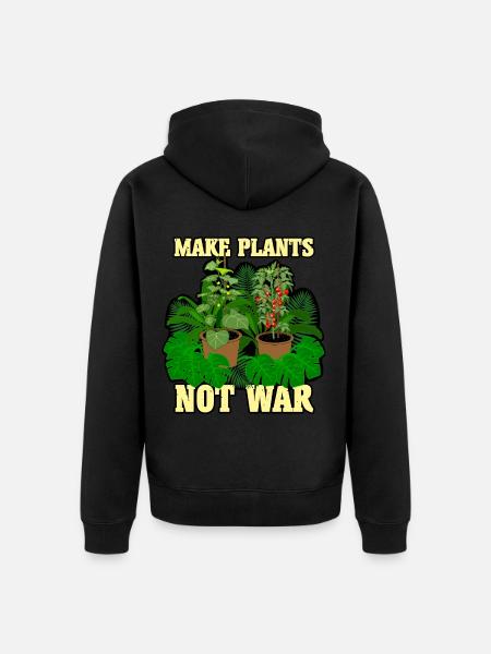 Plants Plants - Unisex Premium Organic Zip Hoodie - black