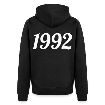 1992 Vintage 1992 Anniversaire Rétro 1992 Cadeau - Veste à capuche bio Premium Unisexe - noir - Dos - Nico (187cm)