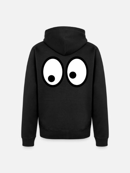 Eyes watching you attracts attention - Unisex Premium Organic Zip Hoodie - black