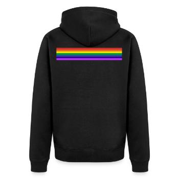 drapeau arc en ciel - Veste à capuche bio Premium Unisexe - noir - Dos - Nico (187cm)