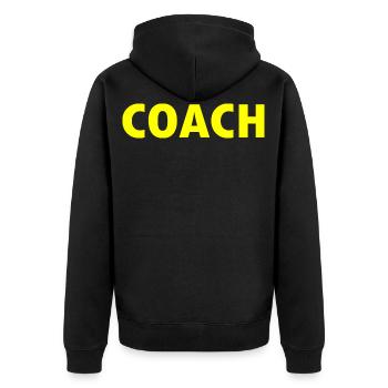 Coach - Unisex Premium Bio Zip Hoodie - Schwarz - Hinten - Nico (187cm)