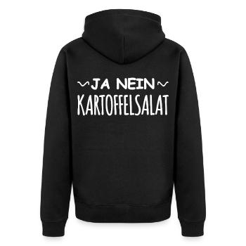 Lustiger Spruch Ja Nein Kartoffelsalat - Veste à capuche bio Premium Unisexe - noir - Dos - Nico (187cm)