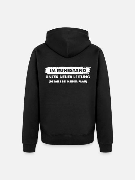 Lustiges Ruhestands - Unisex Premium Bio Zip Hoodie - Schwarz