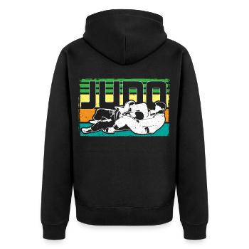 Judo Judoka Sportif Idée cadeau - Veste à capuche bio Premium Unisexe - noir - Dos - Nico (187cm)