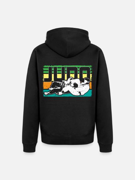 Judo Judoka Athlete Gift Idea - Unisex Premium Organic Zip Hoodie - black