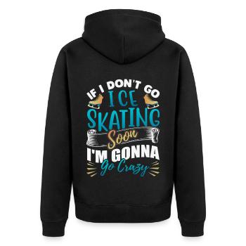 Patinage Maman Tshirt Patinage Artistique Cadeau - Veste à capuche bio Premium Unisexe - noir - Dos - Nico (187cm)