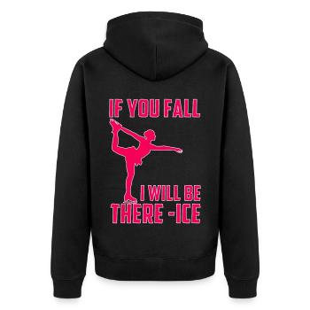 Skating Mom Tshirt Figure Skating Gift - Unisex Premium Organic Zip Hoodie - black - Back - Nico (187cm)